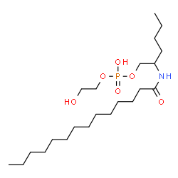 ChemSpider 2D Image | 2-Hydroxyethyl 2-(tetradecanoylamino)hexyl hydrogen phosphate | C22H46NO6P