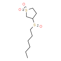 ChemSpider 2D Image | 3-(Hexylsulfinyl)tetrahydrothiophene 1,1-dioxide | C10H20O3S2
