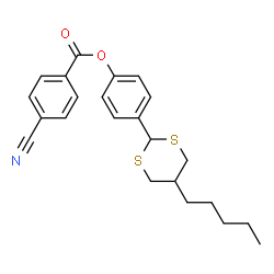 ChemSpider 2D Image | 4-(5-Pentyl-1,3-dithian-2-yl)phenyl 4-cyanobenzoate | C23H25NO2S2