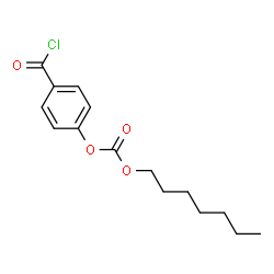 ChemSpider 2D Image | 4-(Chlorocarbonyl)phenyl heptyl carbonate | C15H19ClO4