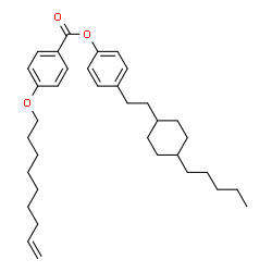 ChemSpider 2D Image | 4-[2-(4-Pentylcyclohexyl)ethyl]phenyl 4-(8-nonen-1-yloxy)benzoate | C35H50O3