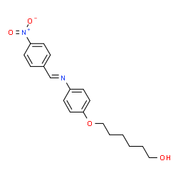 ChemSpider 2D Image | 6-{4-[(E)-(4-Nitrobenzylidene)amino]phenoxy}-1-hexanol | C19H22N2O4