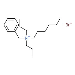 ChemSpider 2D Image | N-Benzyl-N,N-dipropyl-1-hexanaminium bromide | C19H34BrN
