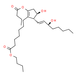 ChemSpider 2D Image | Butyl (11alpha,13E,15R)-9-(butyryloxy)-11,15-dihydroxyprosta-8,13-dien-1-oate | C28H48O6