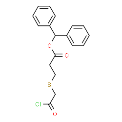 ChemSpider 2D Image | Diphenylmethyl 3-[(2-chloro-2-oxoethyl)sulfanyl]propanoate | C18H17ClO3S