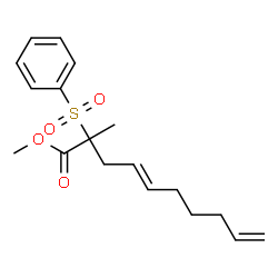ChemSpider 2D Image | Methyl (4E)-2-methyl-2-(phenylsulfonyl)-4,9-decadienoate | C18H24O4S