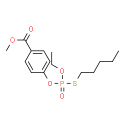 ChemSpider 2D Image | Methyl 4-{[ethoxy(pentylsulfanyl)phosphoryl]oxy}benzoate | C15H23O5PS