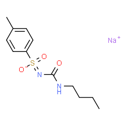 ChemSpider 2D Image | Sodium N-(butylcarbamoyl)-4-methylbenzenesulfonimidate | C12H17N2NaO3S