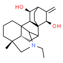 ChemSpider 2D Image | (8beta,9alpha,11beta,15beta)-21-Ethyl-4-methyl-7,20-cycloatid-16-ene-11,15-diol | C22H33NO2