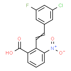 ChemSpider 2D Image | 2-[2-(3-Chloro-5-fluorophenyl)vinyl]-3-nitrobenzoic acid | C15H9ClFNO4