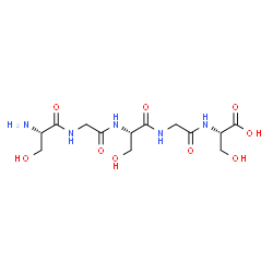ChemSpider 2D Image | L-Serylglycyl-L-serylglycyl-L-serine | C13H23N5O9
