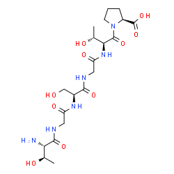 ChemSpider 2D Image | L-Threonylglycyl-L-serylglycyl-L-threonyl-L-proline | C20H34N6O10
