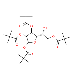 ChemSpider 2D Image | 1,2,3,6-Tetrakis-O-(2,2-dimethylpropanoyl)-L-arabino-hexofuranose | C26H44O10
