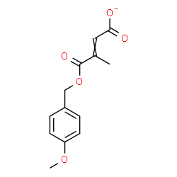 ChemSpider 2D Image | 4-[(4-Methoxybenzyl)oxy]-3-methyl-4-oxo-2-butenoate | C13H13O5