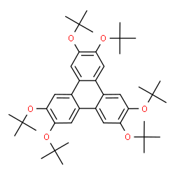 ChemSpider 2D Image | 2,3,6,7,10,11-Hexakis[(2-methyl-2-propanyl)oxy]triphenylene | C42H60O6