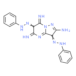 ChemSpider 2D Image | 5,7-Diimino-3,6-bis(phenylhydrazono)-3,5,6,7-tetrahydropyrazolo[1,5-a]pyrimidin-2-amine | C18H16N10