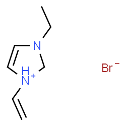 ChemSpider 2D Image | 3-Ethyl-1-vinyl-2,3-dihydro-1H-imidazol-1-ium bromide | C7H13BrN2