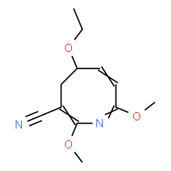 ChemSpider 2D Image | 5-Ethoxy-2,8-dimethoxy-4,5-dihydro-3-azocinecarbonitrile | C12H16N2O3
