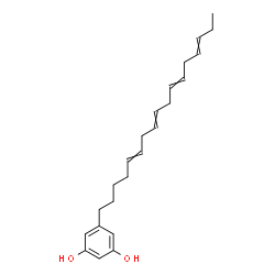 ChemSpider 2D Image | 5-(5,8,11,14-Heptadecatetraen-1-yl)-1,3-benzenediol | C23H32O2