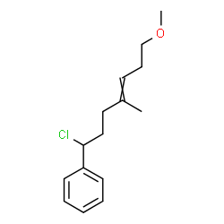 ChemSpider 2D Image | (1-Chloro-7-methoxy-4-methyl-4-hepten-1-yl)benzene | C15H21ClO