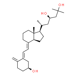 ChemSpider 2D Image | (3S,5E,7E,23R)-9,10-Secocholesta-5,7,10-triene-3,23,25-triol | C27H44O3