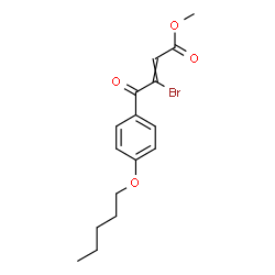 ChemSpider 2D Image | Methyl 3-bromo-4-oxo-4-[4-(pentyloxy)phenyl]-2-butenoate | C16H19BrO4