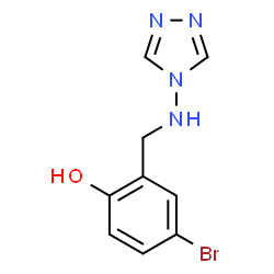 ChemSpider 2D Image | 4-Bromo-2-[(4H-1,2,4-triazol-4-ylamino)methyl]phenol | C9H9BrN4O