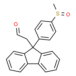 ChemSpider 2D Image | {9-[4-(Methylsulfinyl)phenyl]-9H-fluoren-9-yl}acetaldehyde | C22H18O2S