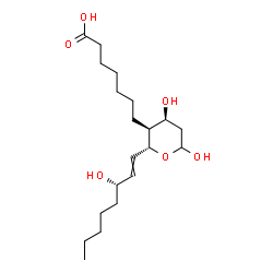 ChemSpider 2D Image | (9beta,15S)-9,11,15-Trihydroxythrombox-13-en-1-oic acid | C20H36O6