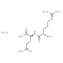 ChemSpider 2D Image | N~5~-(Diaminomethylene)-L-ornithyl-L-glutamic acid hydrate (1:1) | C11H23N5O6