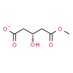 ChemSpider 2D Image | (3R)-3-Hydroxy-5-methoxy-5-oxopentanoate | C6H9O5
