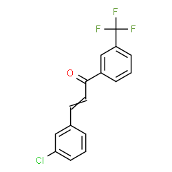 ChemSpider 2D Image | 3-(3-Chlorophenyl)-1-[3-(trifluoromethyl)phenyl]-2-propen-1-one | C16H10ClF3O