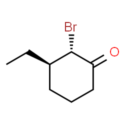 ChemSpider 2D Image | (2S,3R)-2-Bromo-3-ethylcyclohexanone | C8H13BrO