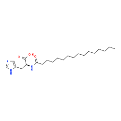 ChemSpider 2D Image | N-Palmitoyl-L-histidine | C22H39N3O3