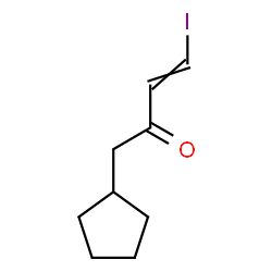ChemSpider 2D Image | 1-Cyclopentyl-4-iodo-3-buten-2-one | C9H13IO