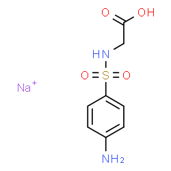 ChemSpider 2D Image | Glycine, N-[(4-aminophenyl)sulfonyl]-, sodium salt (1:1) | C8H10N2NaO4S