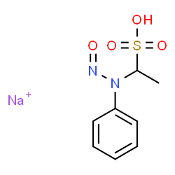 ChemSpider 2D Image | Ethanesulfonic acid, 1-(nitrosophenylamino)-, sodium salt (1:1) | C8H10N2NaO4S