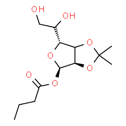 ChemSpider 2D Image | (3xi)-1-O-Butyryl-2,3-O-isopropylidene-alpha-D-ribo-hexofuranose | C13H22O7