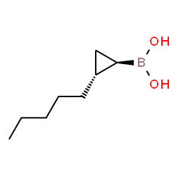 ChemSpider 2D Image | [(1R,2R)-2-Pentylcyclopropyl]boronic acid | C8H17BO2