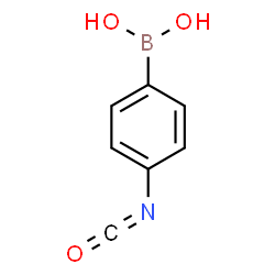 ChemSpider 2D Image | (4-Isocyanatophenyl)boronic acid | C7H6BNO3