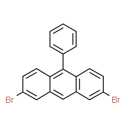 ChemSpider 2D Image | 2,7-Dibromo-10-phenylanthracene | C20H12Br2