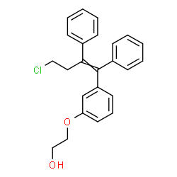ChemSpider 2D Image | 2-[3-(4-Chloro-1,2-diphenyl-1-buten-1-yl)phenoxy]ethanol | C24H23ClO2