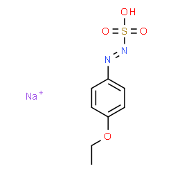 ChemSpider 2D Image | Diazenesulfonic acid, 2-(4-ethoxyphenyl)-, sodium salt, (E)- (1:1) | C8H10N2NaO4S