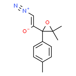 ChemSpider 2D Image | (Z)-2-Diazonio-1-[3,3-dimethyl-2-(4-methylphenyl)-2-oxiranyl]ethenolate | C13H14N2O2