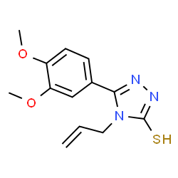 ChemSpider 2D Image | 5-(3,4-dimethoxyphenyl)-4-(prop-2-en-1-yl)-4H-1,2,4-triazole-3-thiol | C13H15N3O2S
