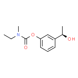 ChemSpider 2D Image | (R)-3-(1-Hydroxyethyl)phenyl ethyl(methyl)carbamate | C12H17NO3