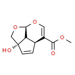 ChemSpider 2D Image | Methyl (2aS,4aS,7aS)-2a-hydroxy-2a,4a,7a,7b-tetrahydro-2H-1,7-dioxacyclopenta[cd]indene-5-carboxylate | C11H12O5