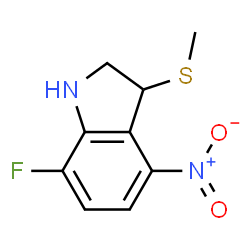 ChemSpider 2D Image | 7-Fluoro-3-(methylsulfanyl)-4-nitroindoline | C9H9FN2O2S
