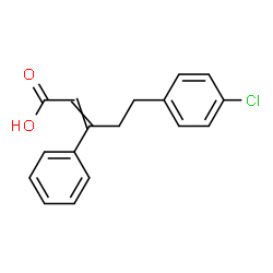 ChemSpider 2D Image | 5-(4-Chlorophenyl)-3-phenyl-2-pentenoic acid | C17H15ClO2
