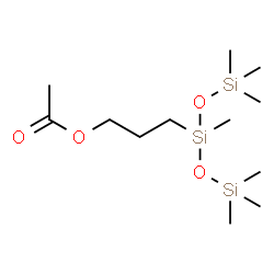 ChemSpider 2D Image | 3-(1,1,1,3,5,5,5-Heptamethyl-3-trisiloxanyl)propyl acetate | C12H30O4Si3